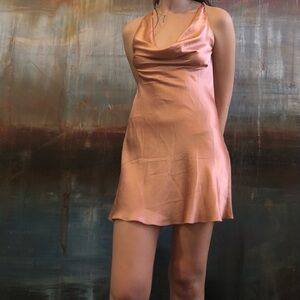 Amanda Uprichard Pink Silk Mini Dress